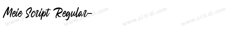 Meie Script Regular字体转换